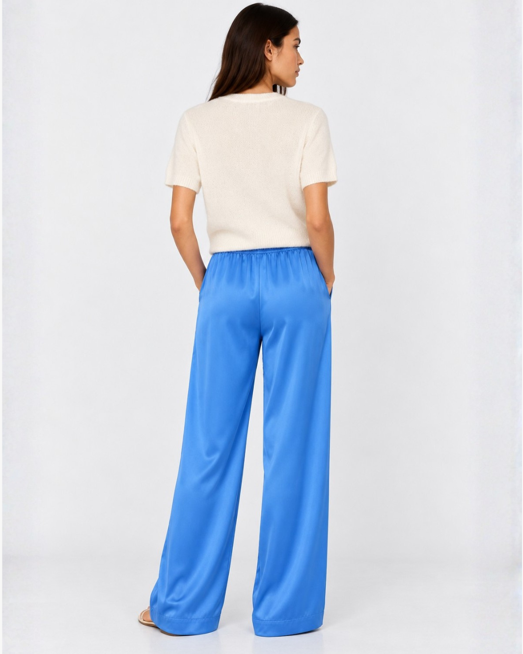 Brynn High Rise Pull On Wide Leg Pant