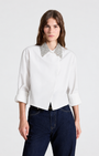 TWP New Chapter W/ Crystal Collar Shirt at Romi Boutique