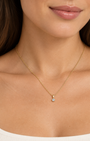 Emerson Stone Solstice Petite Bezel Diamond Necklace at Romi Boutique