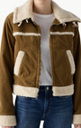 Amo BETTY CORD SHEARLING JACKET at Romi Boutique