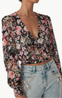 Generation Love AVANNA FLORAL WRAP BLOUSE at Romi Boutique