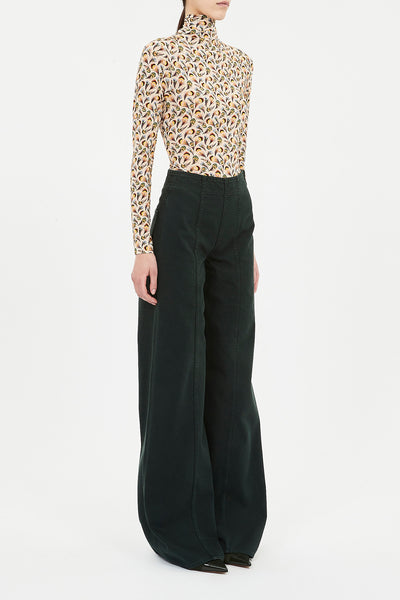 AURELIA JERSEY LONG SLEEVE TURTLENECK TOP IN SWAN