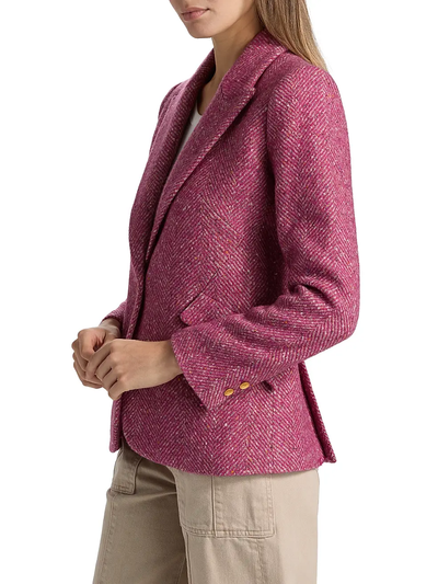 CHAMBERLAIN BLAZER IN PINK MULTI HERRINGBONE