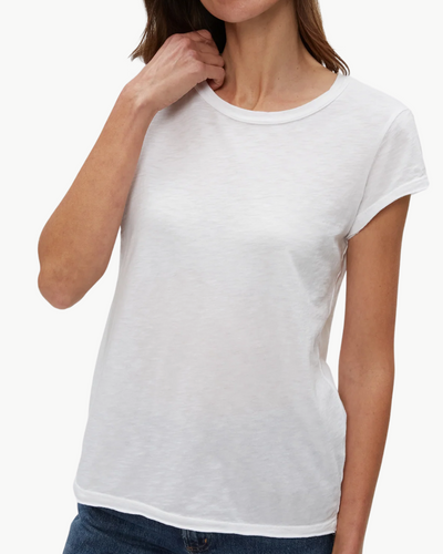 TRUDY SUPIMA TEE IN WHITE