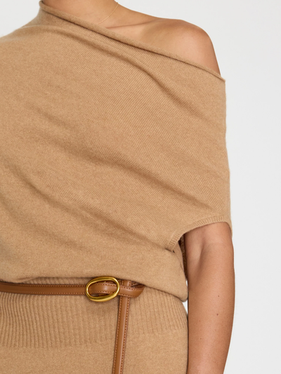 LORI SLEEVELESS DRESS IN CAMEL - Romi Boutique