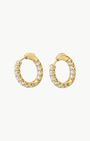 Emerson Stone Classic Inside-Out Diamond Hoops - Medium at Romi Boutique