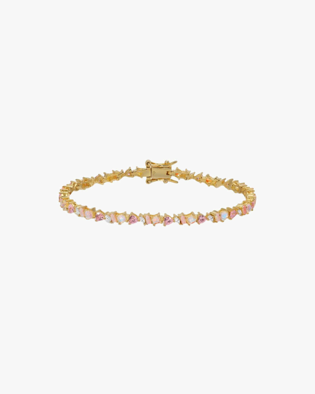 Native Gem VIENNA MINI BRACELET IN PINK OPAL at Romi Boutique
