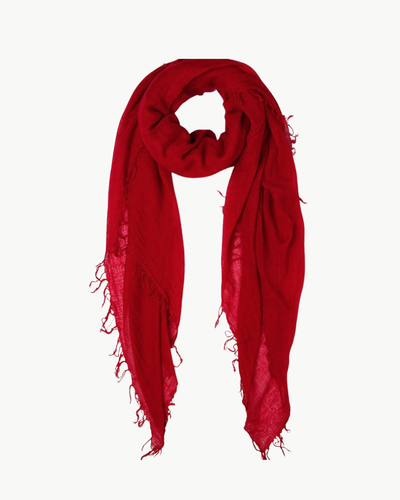BIKING CASHMERE AND SILK SCARF IN RED