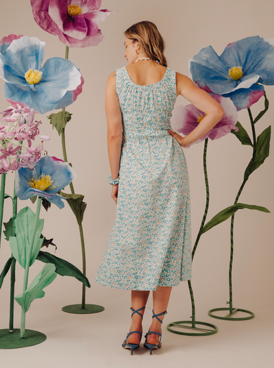 HEIDI DRESS IN MRS STONELY BLUE