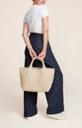 Naghedi ST. BARTHS MEDIUM TOTE IN ECRU at Romi Boutique