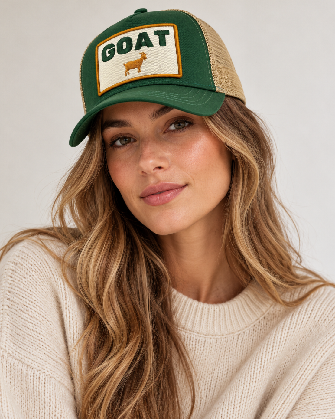Soulbyrd Goat Trucker Hat at Romi Boutique