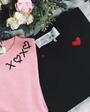 I Stole My Boyfriend's Shirt Red Heart X Cashmere Sweater at Romi Boutique