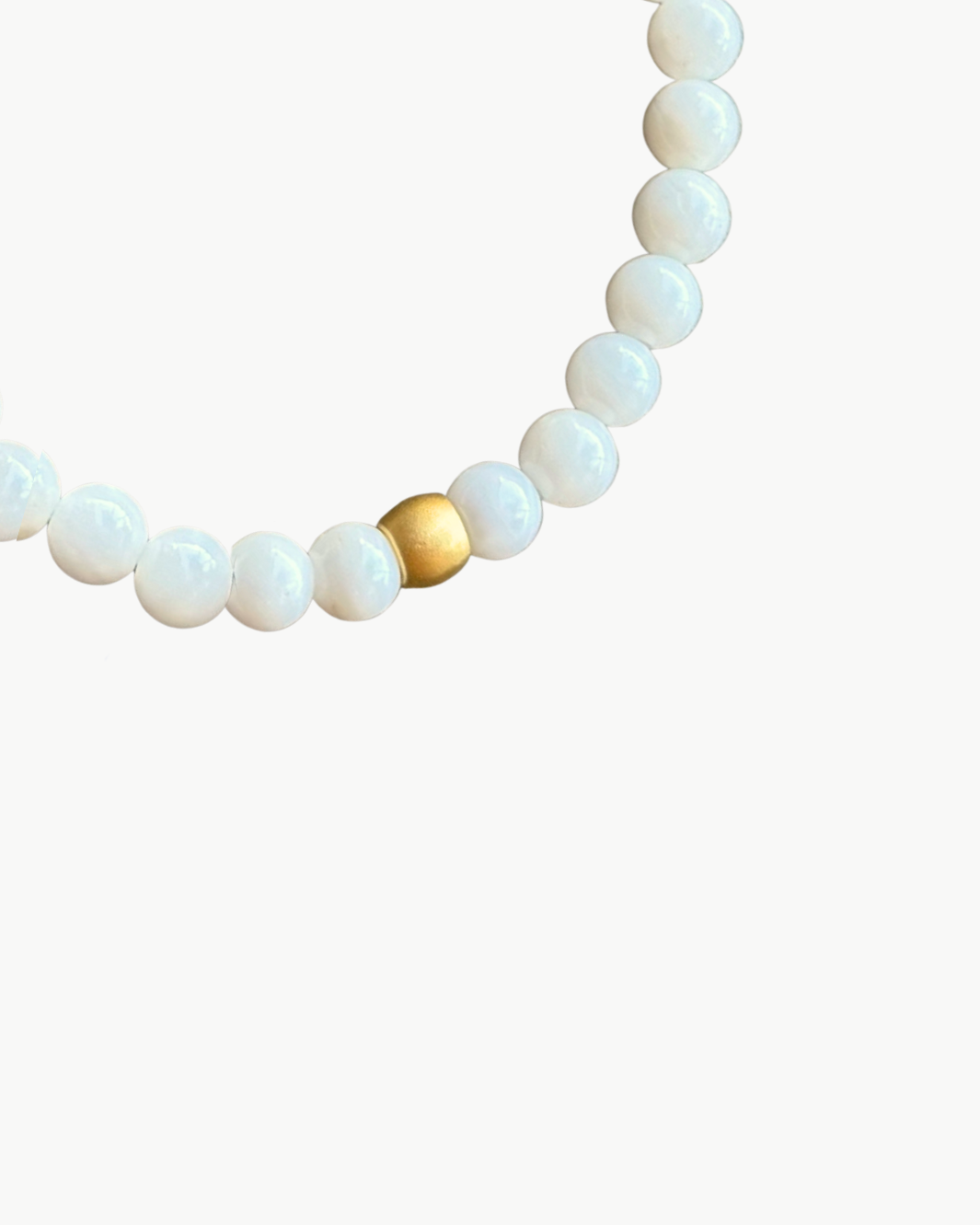 MARIT RAE CHARM BRACELET IN WHITE at Romi Boutique