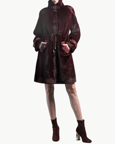 CHICA CHICA JACKET IN BURGUNDY