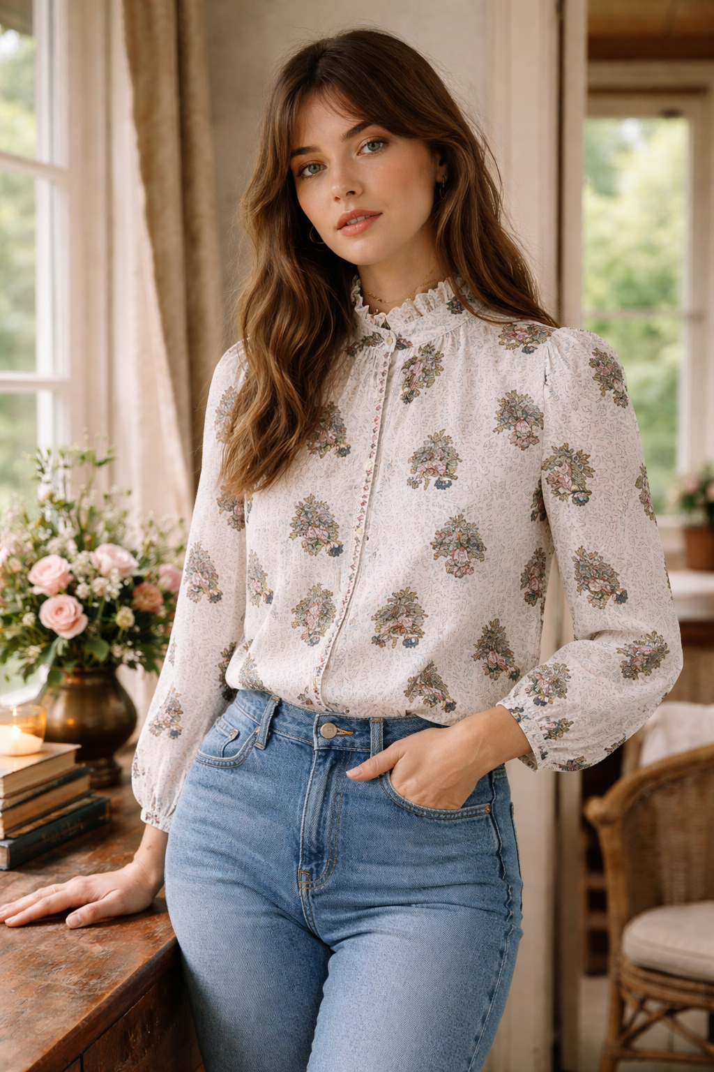 Alix of Bohemia ANNABEL MIST QUATRE SHIRT at Romi Boutique
