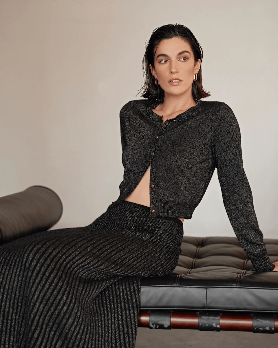 W.Cashmere Diana Lurex Sweater at Romi Boutique