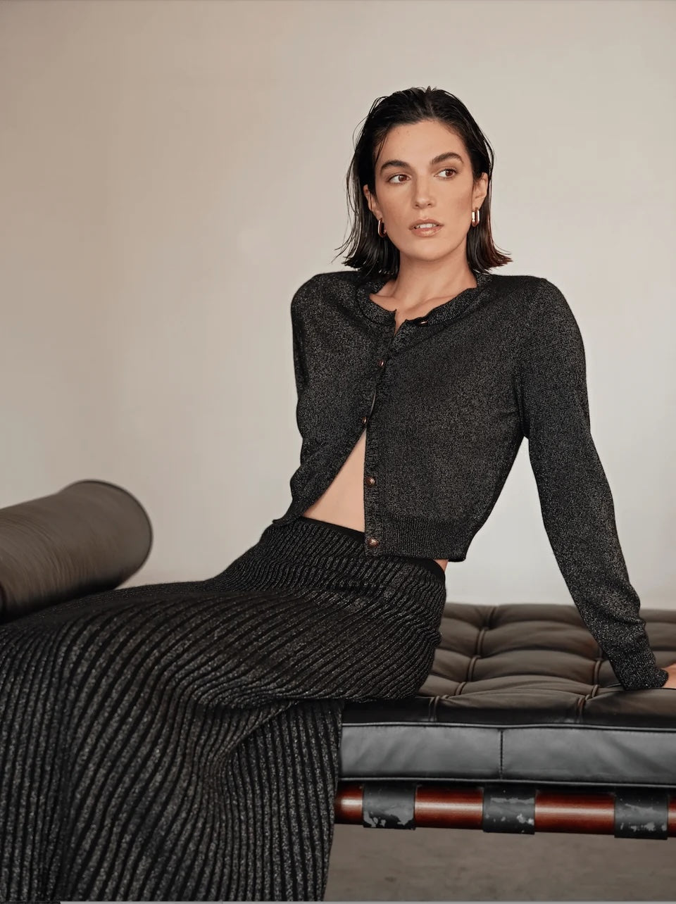 W.Cashmere Diana Lurex Sweater at Romi Boutique