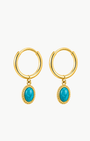 Romi Riley Turquoise Hoops at Romi Boutique