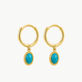 Romi Riley Turquoise Hoops at Romi Boutique