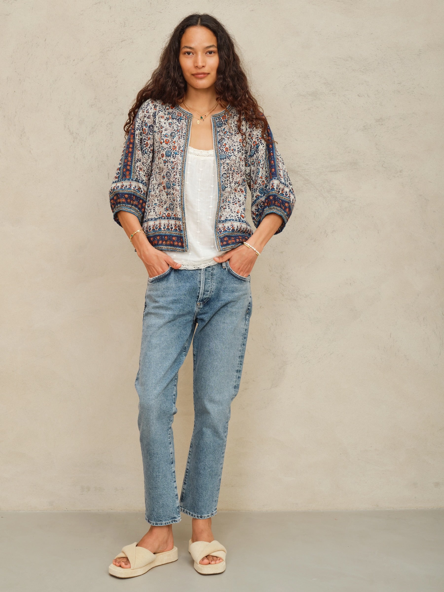 Mabe Cass Print Jacket at Romi Boutique