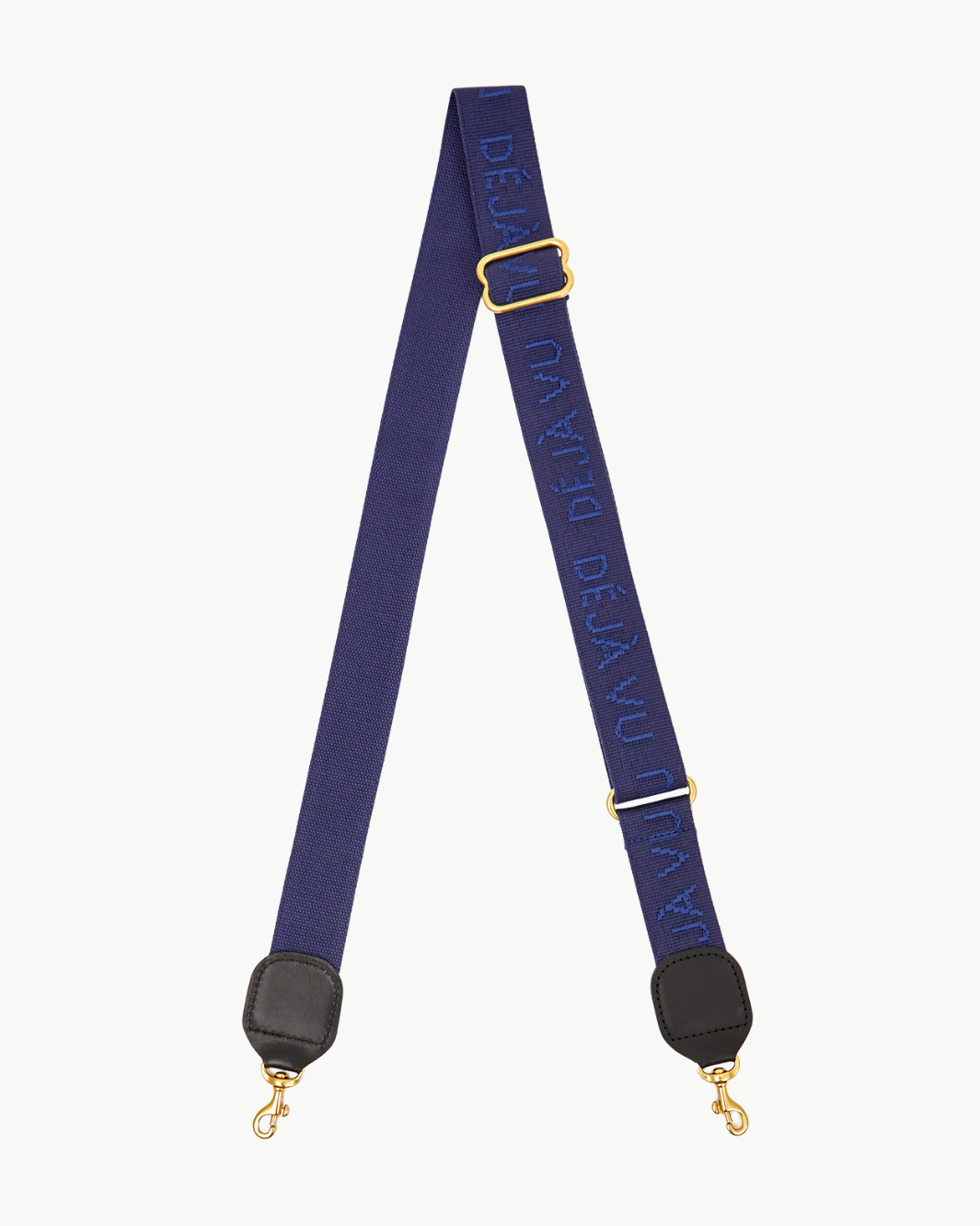 ADJUSTABLE CROSSBODY STRAP IN NAVY W/ TONAL DEJA VU