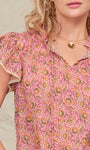 Mabe Ceci Short Sleeve Top at Romi Boutique