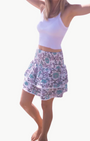 Bell PLEATED SMOCKED MINI SKIRT at Romi Boutique