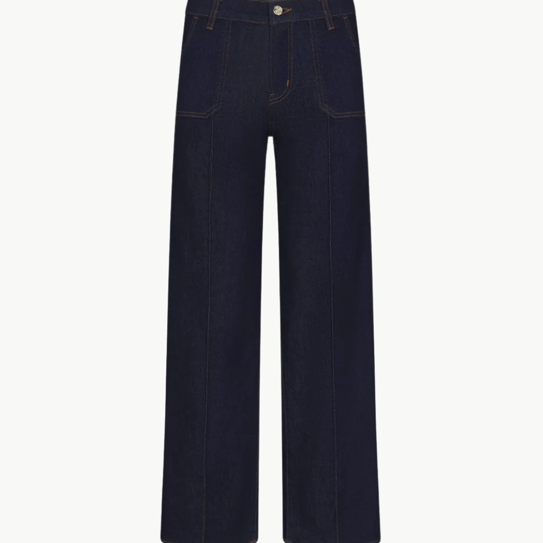 Frame Le Slim Palazzo Pintuck Pocket Jean at Romi Boutique