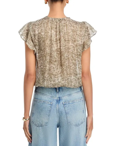 TERESA TOP IN OLIVE COMBO