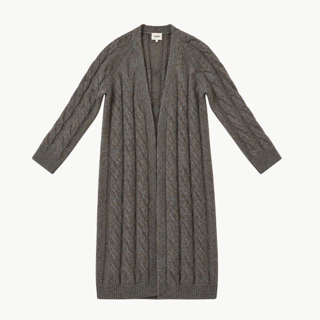 W.Cashmere Anne Cable Knit Cardigan at Romi Boutique