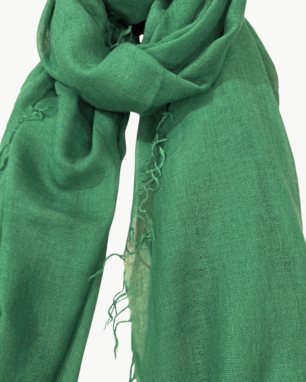 CASHMERE AND SILK SCARF IN EMERALD - Romi Boutique