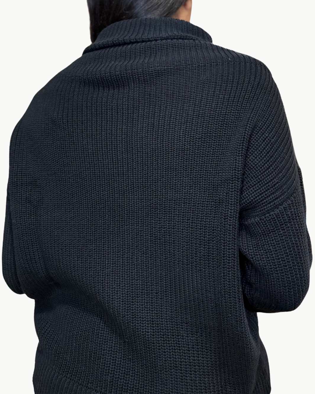 HALF CARDIGAN STITCH IN BLACK