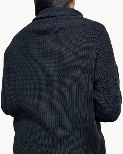 HALF CARDIGAN STITCH IN BLACK
