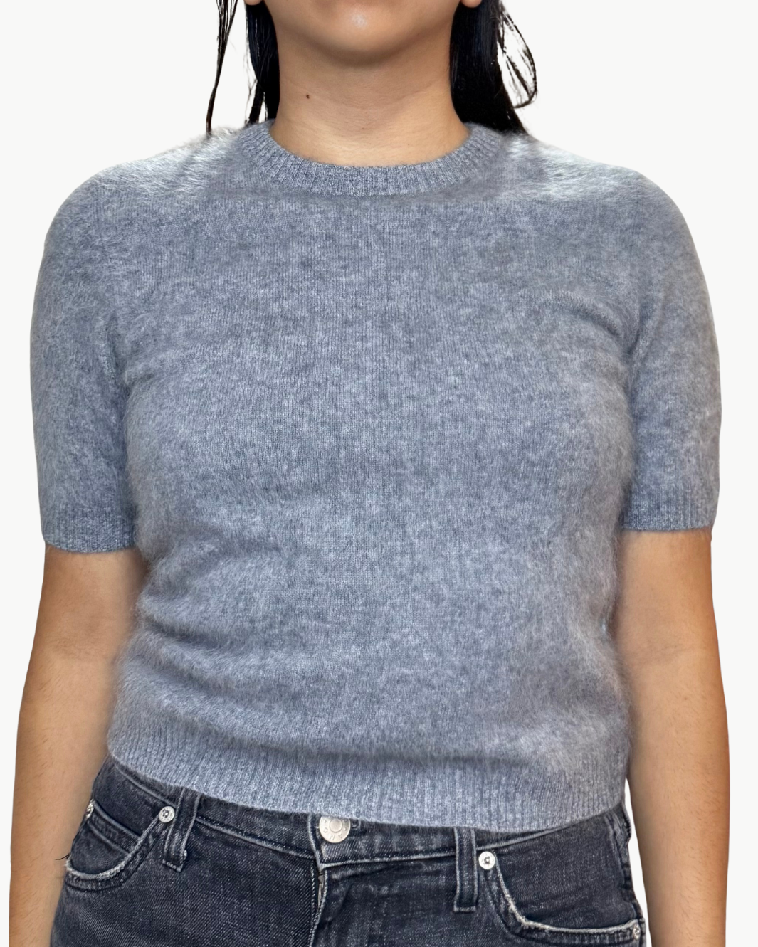 CROPPED CREW IN FEATHER - Romi Boutique