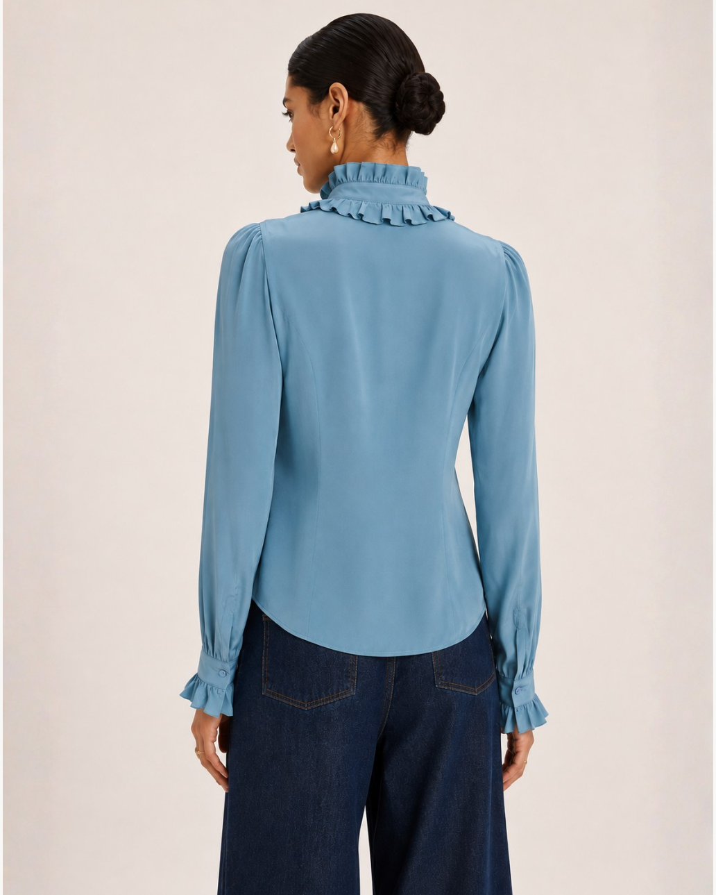 Catroux Long Sleeve Silk Blouse