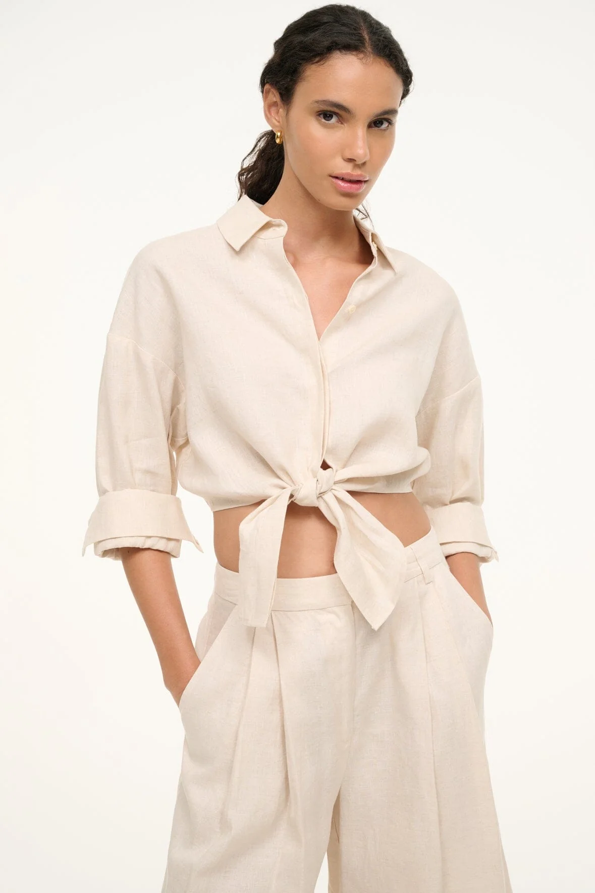 LISA LINEN TOP IN NATURAL