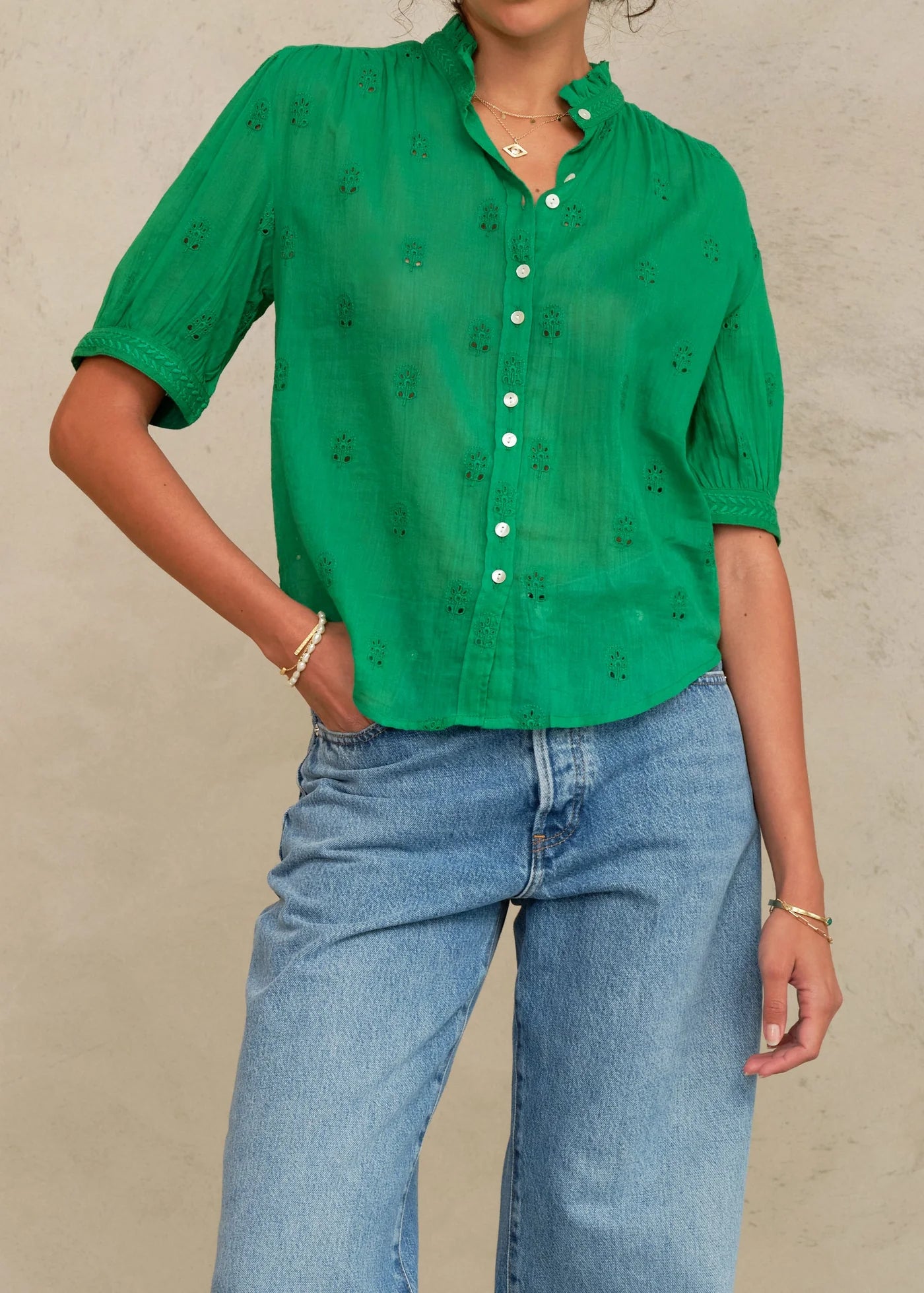 Mabe Frani Short Sleeve Top at Romi Boutique