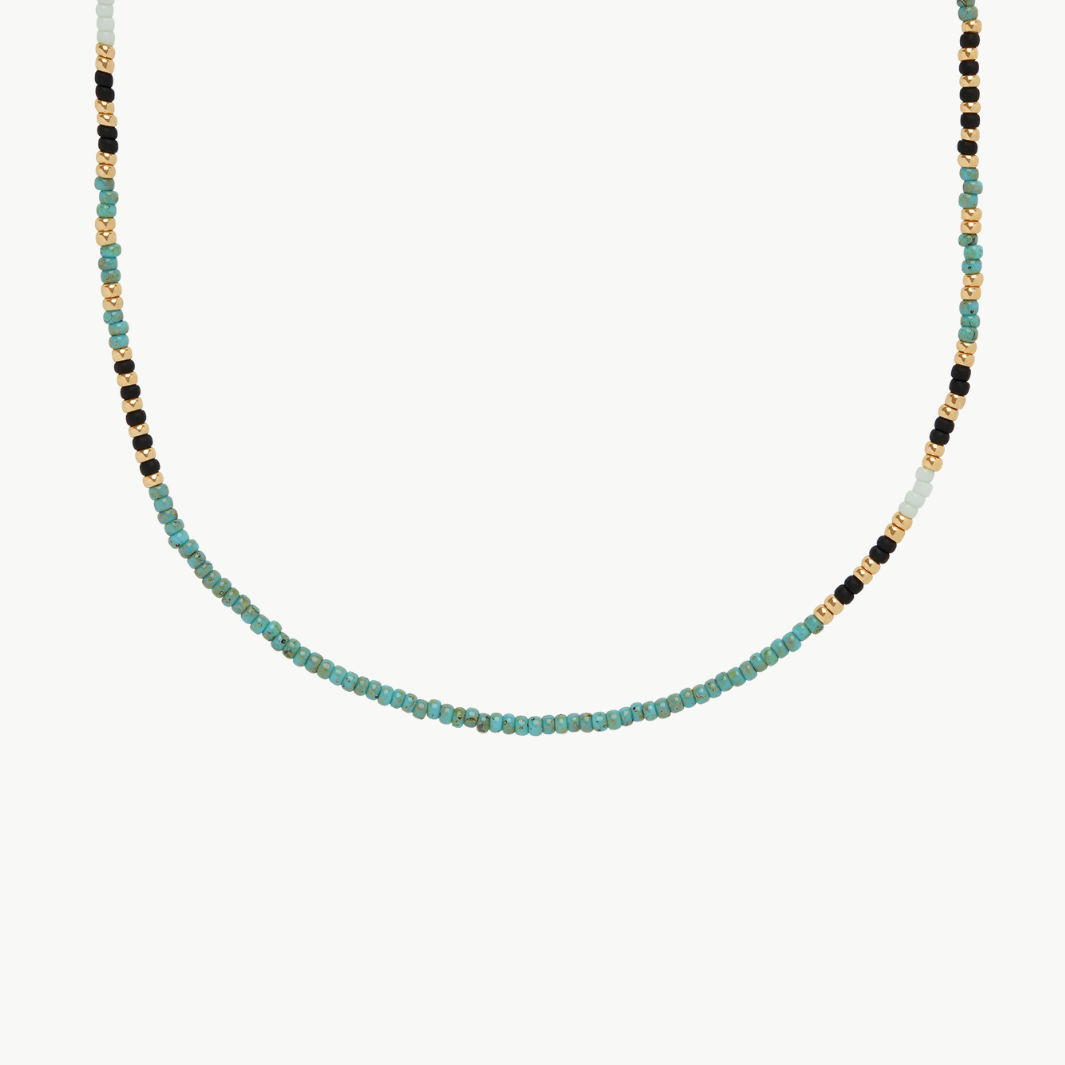 Anna Beck Mutsa Beaded Necklace - 42” at Romi Boutique