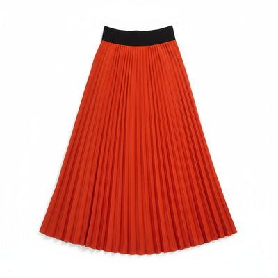 SATIN CREPE SKIRT IN RUST