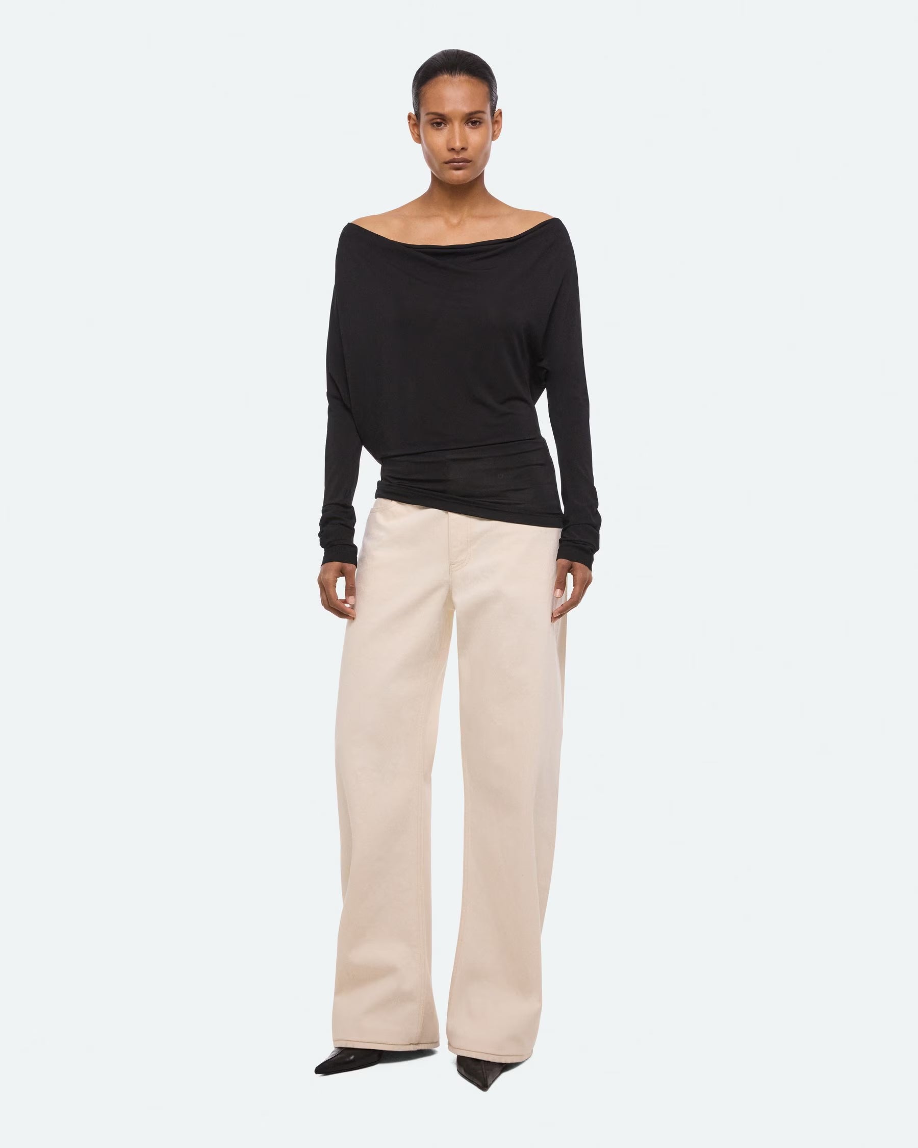 Cowl Long-Sleeve Top