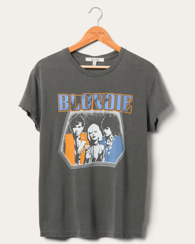 BLONDIE GLITTER TEE IN VINTAGE BLACK - Romi Boutique