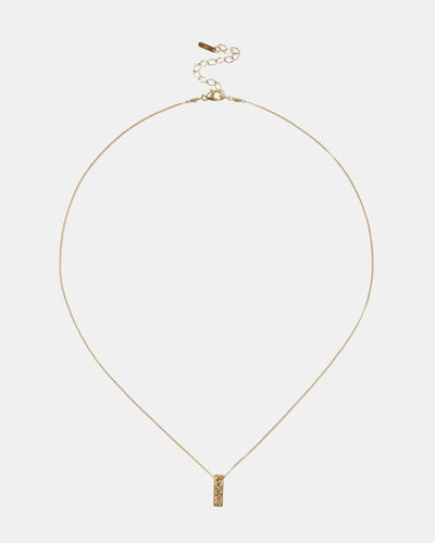 BAR DIAMOND NECKLACE IN YELLOW GOLD - Romi Boutique