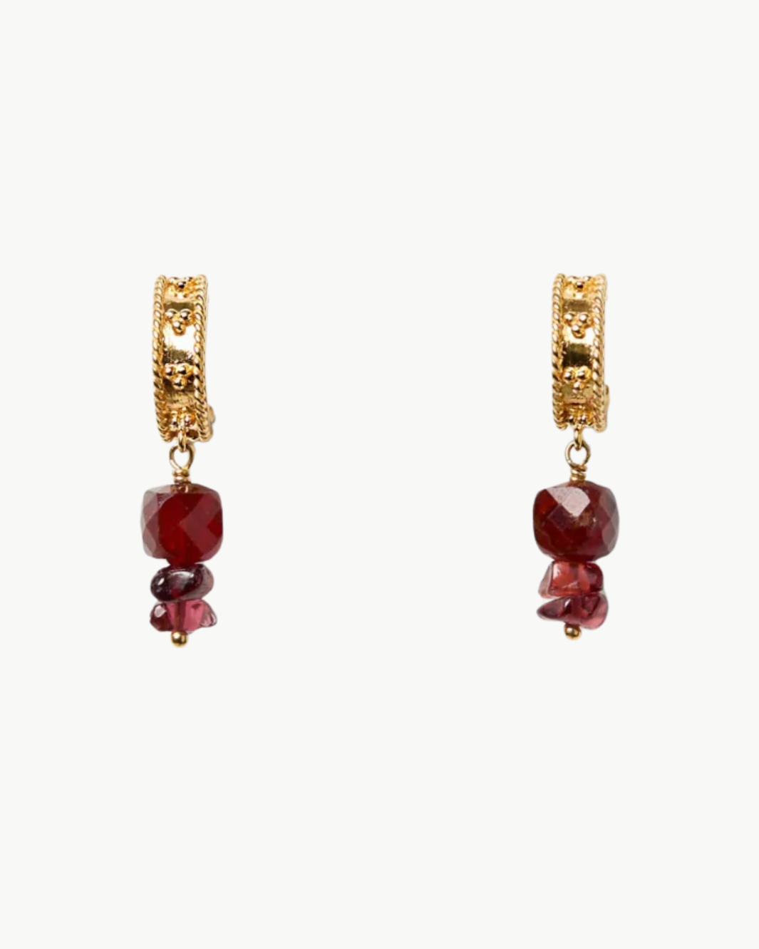 CRESSIDA HOOP EARRINGS IN HESSONITE