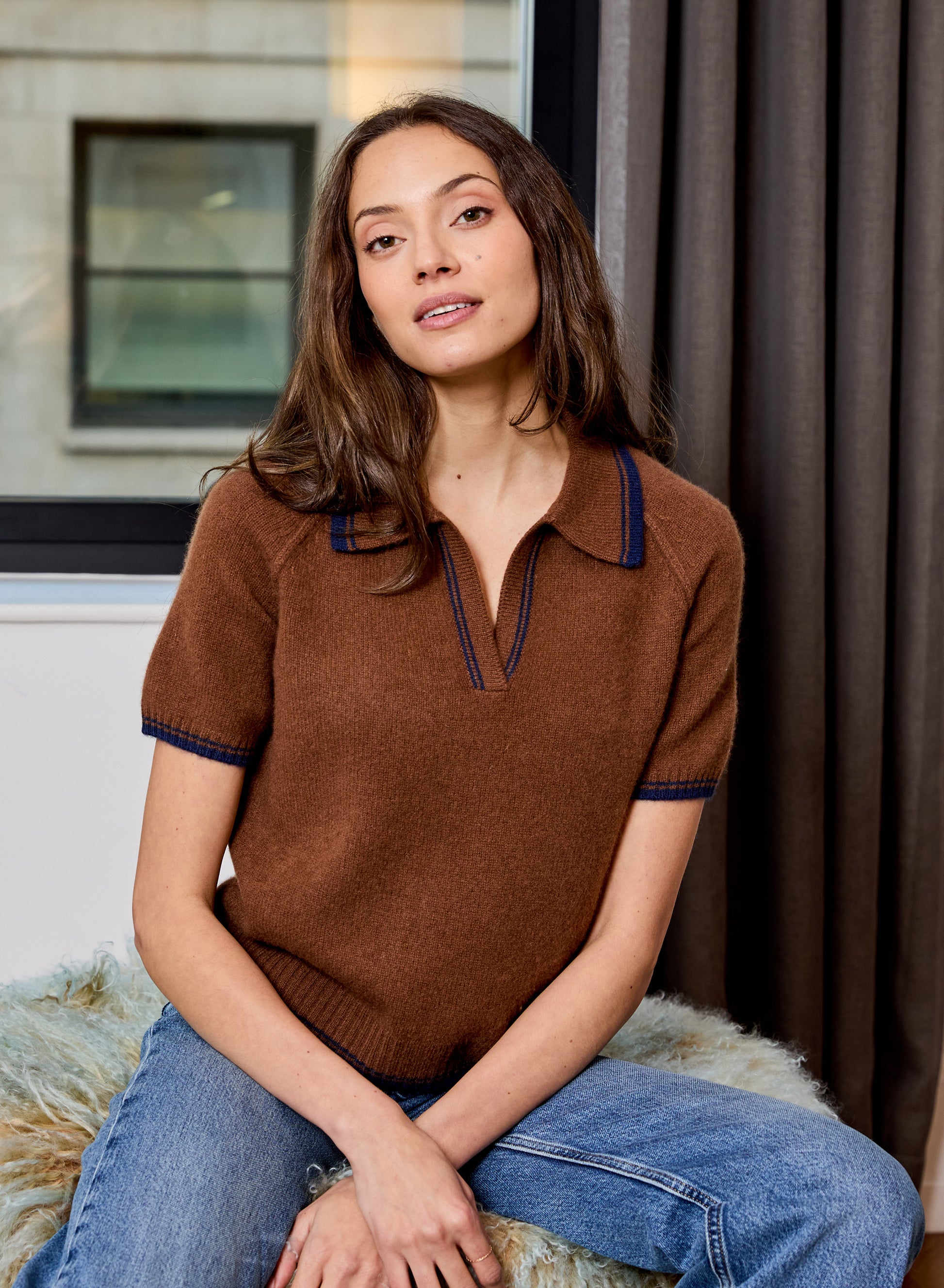 Raglan Short Sleeve Sweater