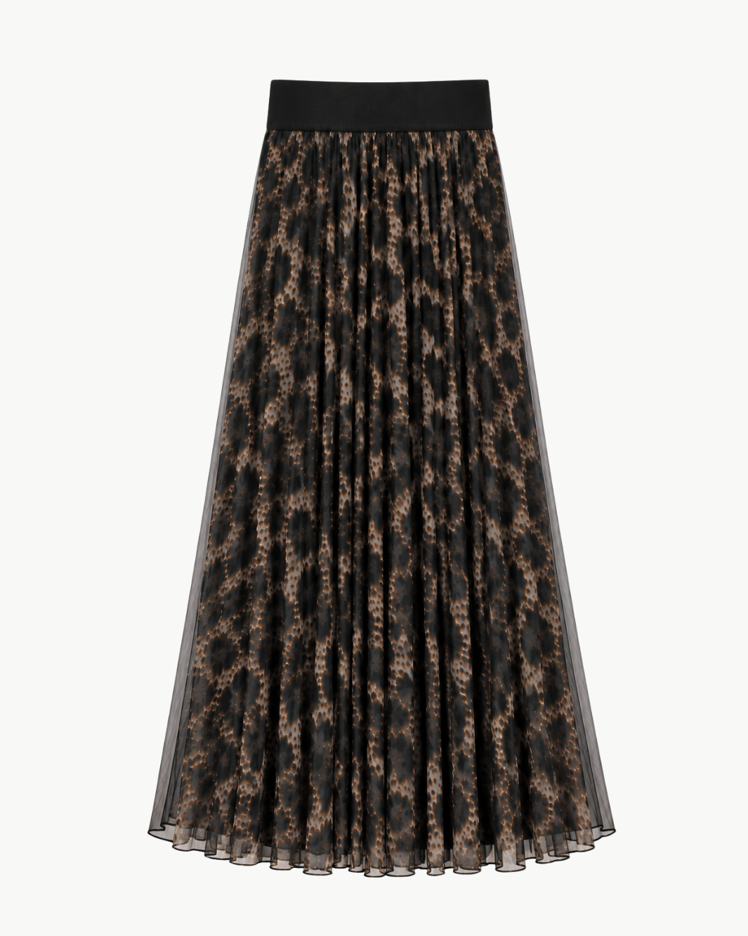 Loyd/Ford Chiffon Skirt with Mesh Overlay at Romi Boutique