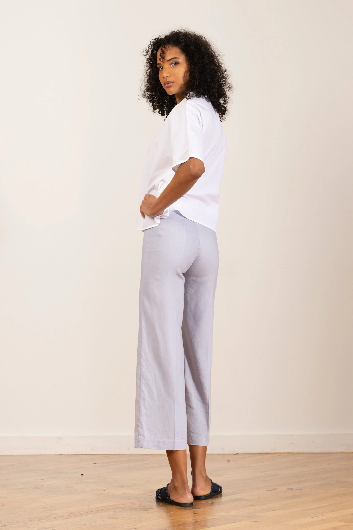 ALEX LINEN PANT IN SKY