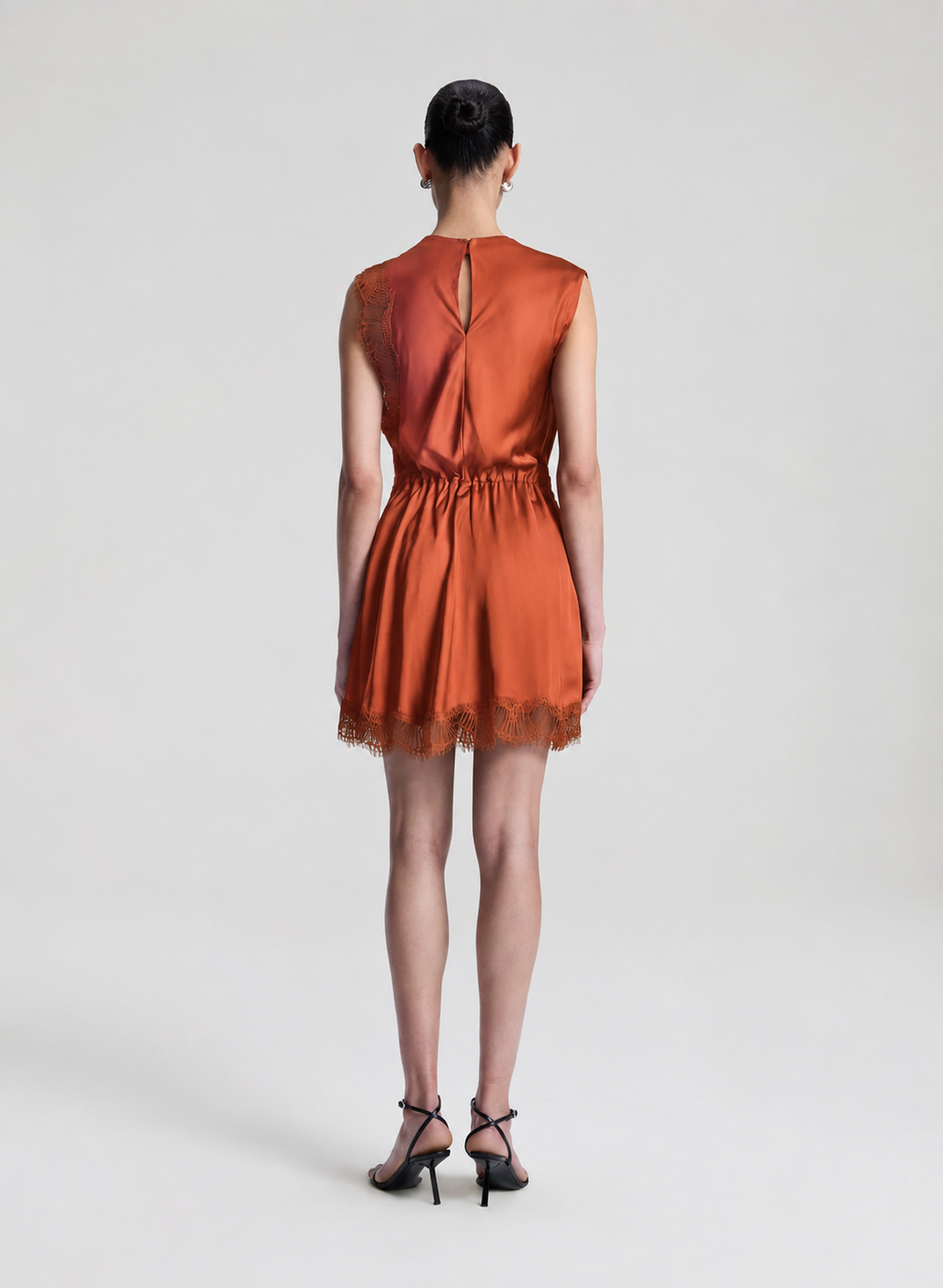 Dion Satin and Lace Mini Dress