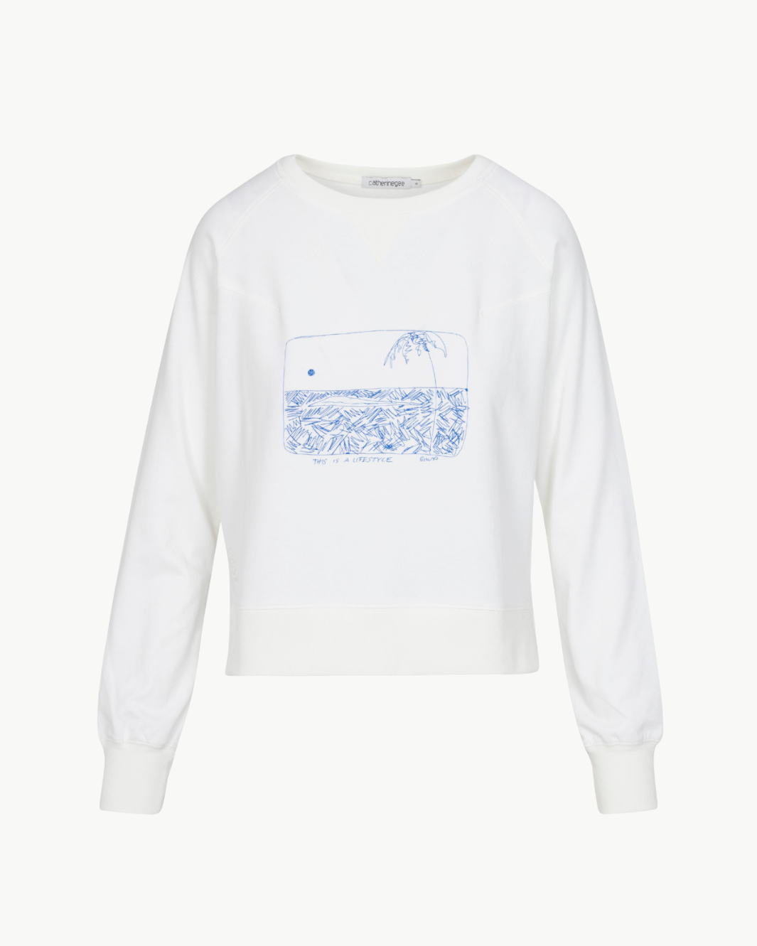 Embroidered Sweatshirt "This is a Lifestyle"