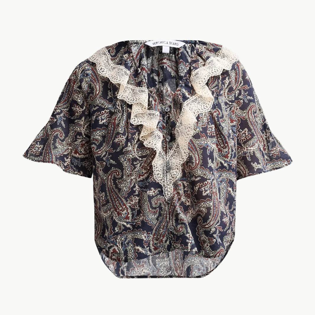 Veronica Beard Pamelis Printed Cotton Top at Romi Boutique