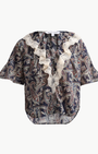 Veronica Beard Pamelis Printed Cotton Top at Romi Boutique